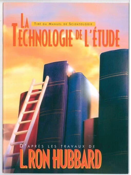 Livret sur La technologie de l'étude, tiré du manuel de Scientologie et des travaux de L. Ron Hubbard de 47 pages.